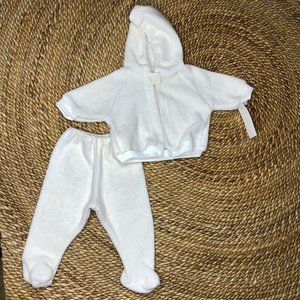 NWT Newborn 6-8LBS  Fleece 2 Pc Hooded Pant Set